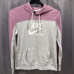 Nike Women's Hoodie - Purple and Gray